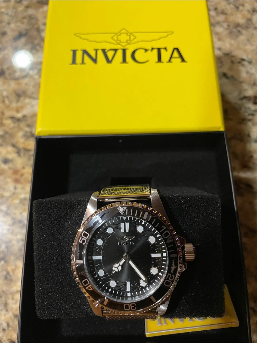 Invicta Men's Black Dial Pro Diver